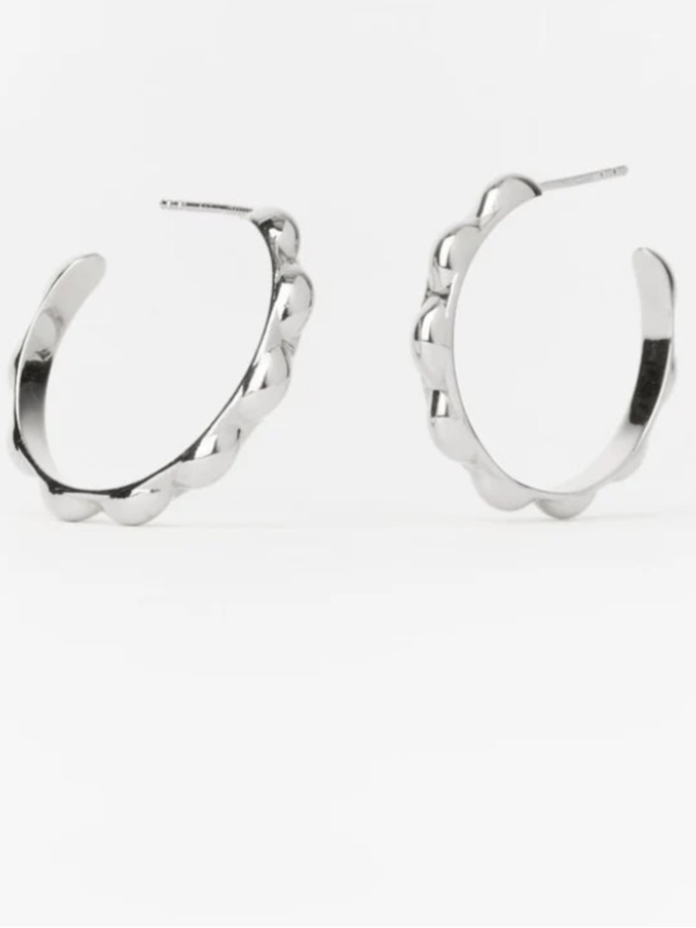 Sophie Blake Selena Hoops - Silver (Small) New with Box